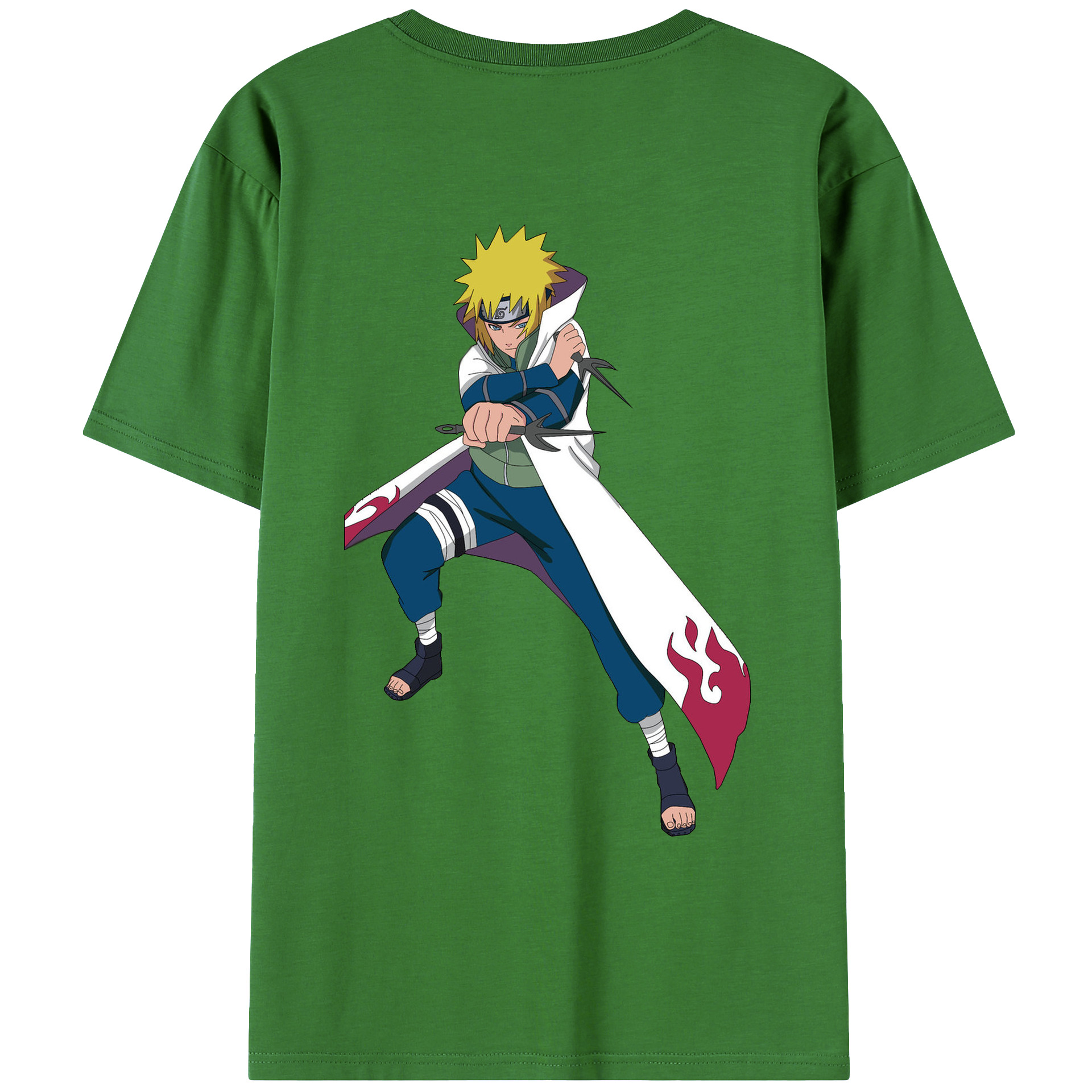 （画像用） NARUTO -ナルト- 波風 ミナト Namikaze Minato レディース半袖Tシャツ(バックプリント)